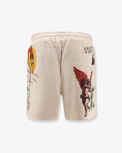 Cotton shorts with iconic print
