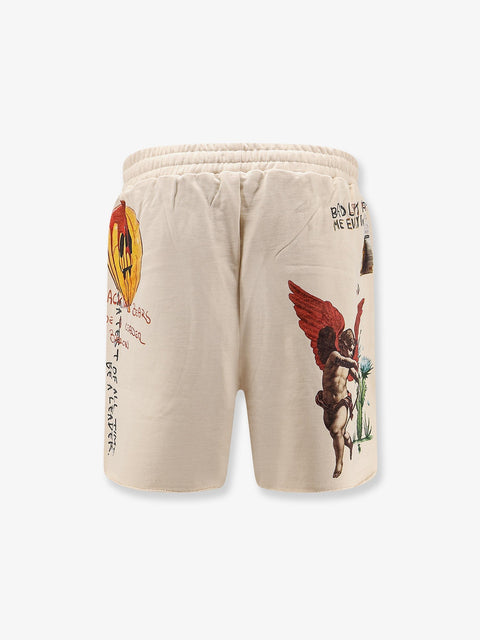 Cotton shorts with iconic print