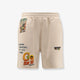 Cotton shorts with iconic print
