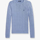 Cotton sweater with embroidered logo on the front