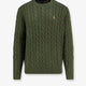 Cotton sweater with embroidered logo on the front