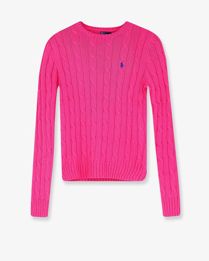 Cotton sweater with embroidered logo on the front