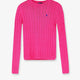 Cotton sweater with embroidered logo on the front