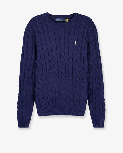 Cotton sweater with embroidered logo on the front