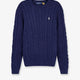 Cotton sweater with embroidered logo on the front