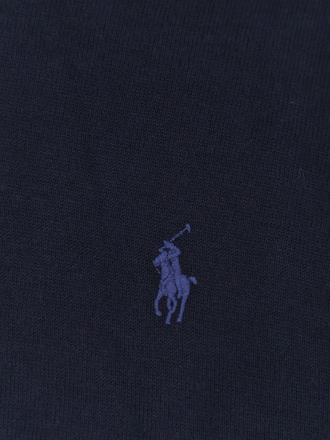 Cotton sweater with embroidered logo on the front