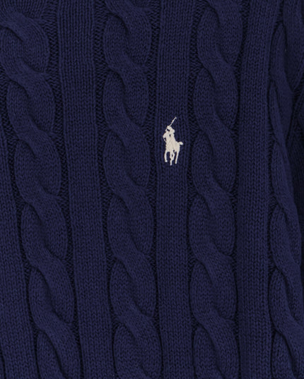 Cotton sweater with embroidered logo on the front