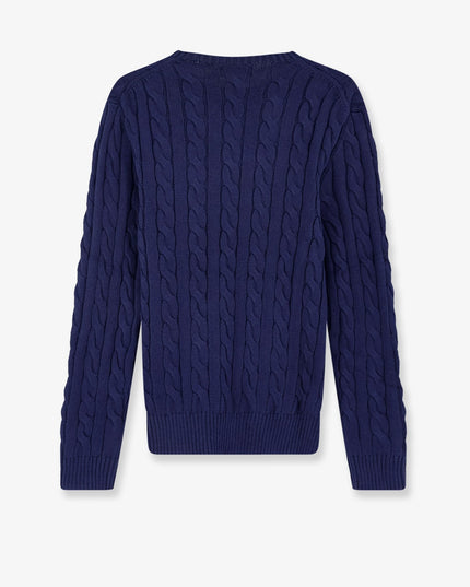 Cotton sweater with embroidered logo on the front