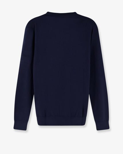 Cotton sweater with embroidered logo on the front