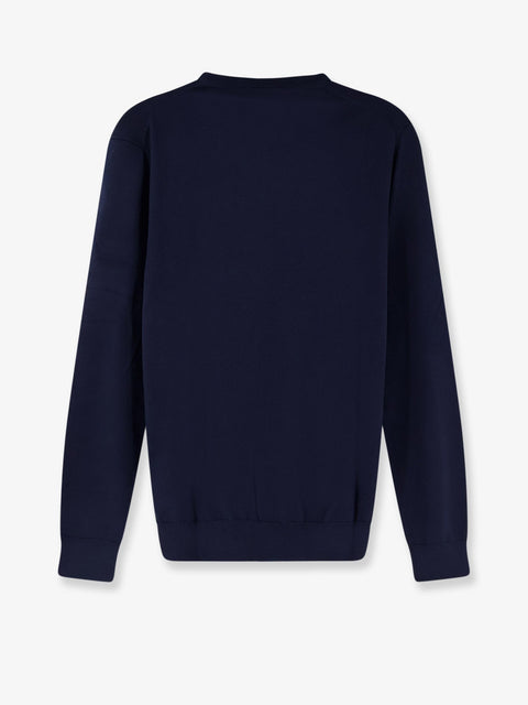 Cotton sweater with embroidered logo on the front