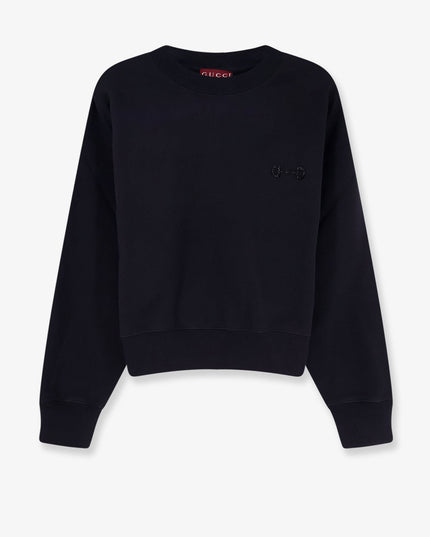 Cotton sweatshirt with beaded Horsebit detail