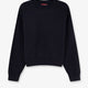 Cotton sweatshirt with beaded Horsebit detail