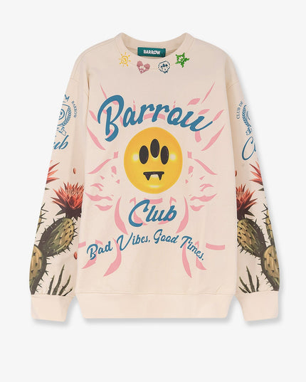 Cotton sweatshirt with cactus print