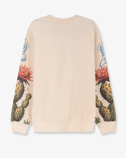 Cotton sweatshirt with cactus print
