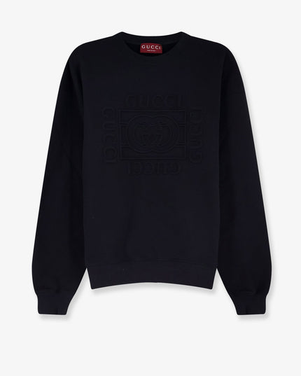 Cotton sweatshirt with frontal embossed logo