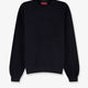 Cotton sweatshirt with frontal embossed logo