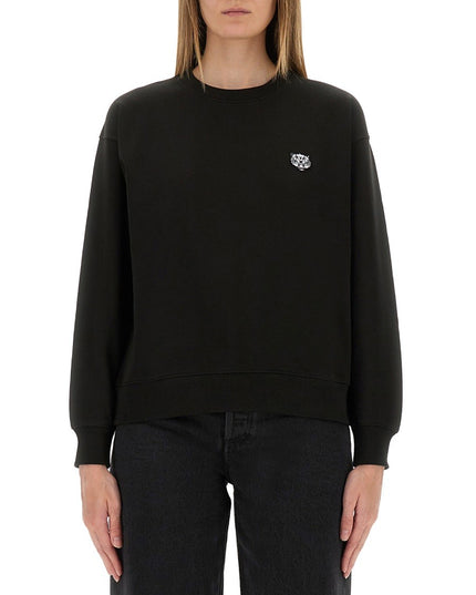 COTTON SWEATSHIRT WITH "HAPPY TIGER" PATCH