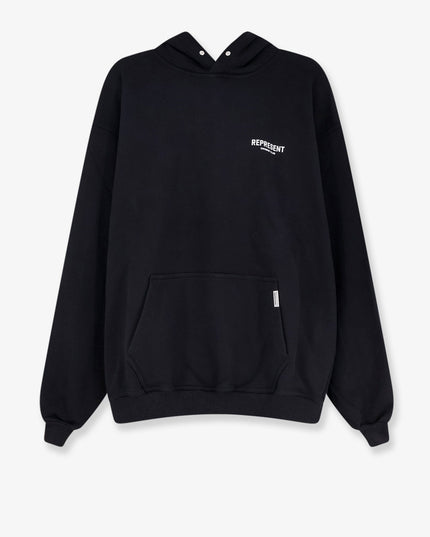 Cotton sweatshirt with printed logo on the front