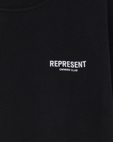 Cotton sweatshirt with printed logo on the front