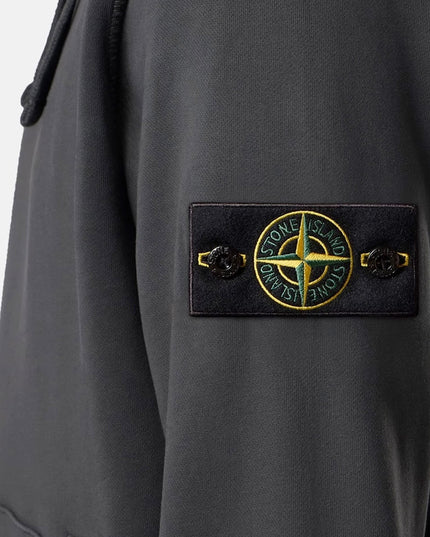 Cotton sweatshirt with side logo patch
