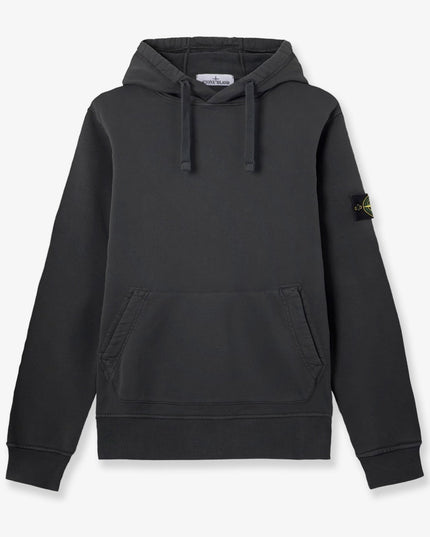 Cotton sweatshirt with side logo patch