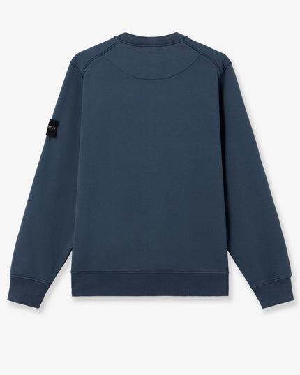Cotton sweatshirt with side logo patch