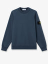 Cotton sweatshirt with side logo patch