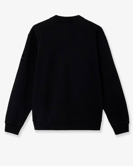 Cotton sweatshirt with side logo patch