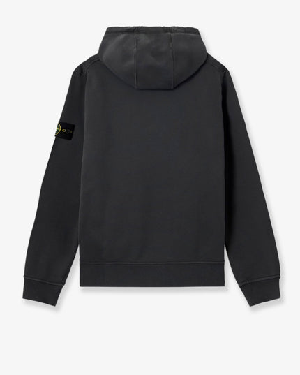 Cotton sweatshirt with side logo patch