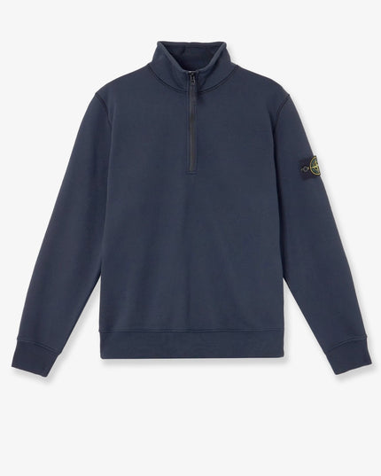 Cotton sweatshirt with side logo patch