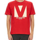 COTTON T-SHIRT WITH "CHEZ VALENTINO" PRINT