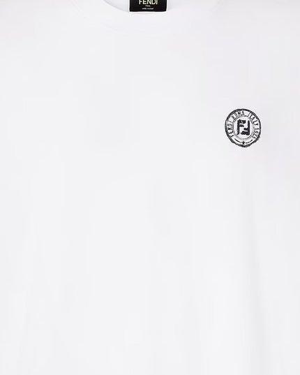 Cotton t-shirt with FF embroidery