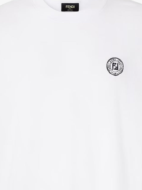 Cotton t-shirt with FF embroidery
