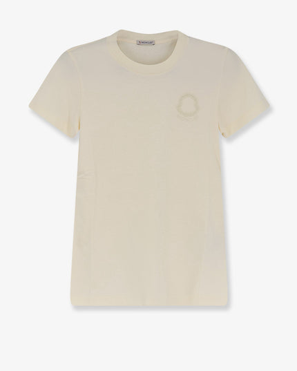 Cotton T-shirt with flocked logo on the front