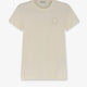 Cotton T-shirt with flocked logo on the front