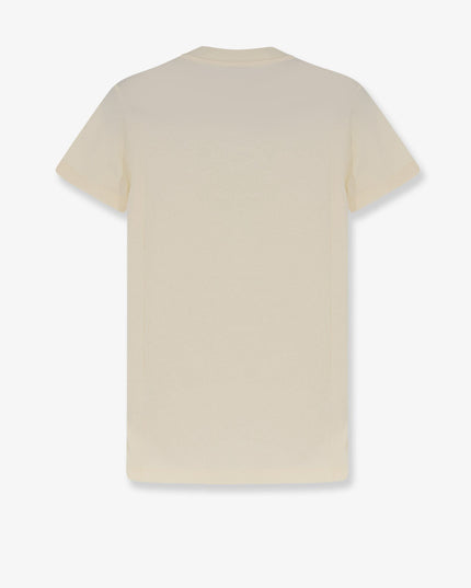 Cotton T-shirt with flocked logo on the front