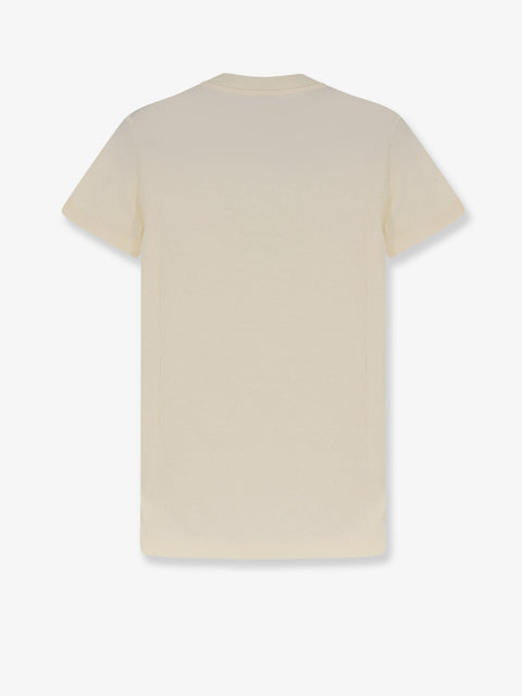 Cotton T-shirt with flocked logo on the front