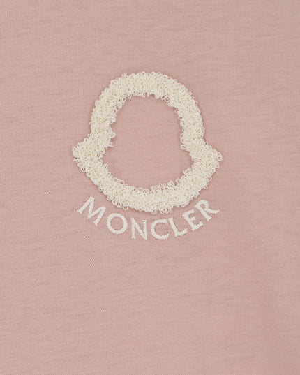 Cotton T-shirt with flocked logo on the front