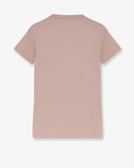 Cotton T-shirt with flocked logo on the front
