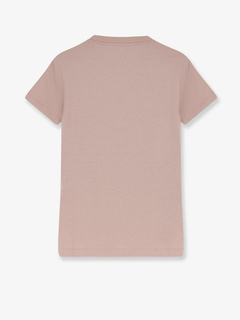 Cotton T-shirt with flocked logo on the front