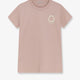 Cotton T-shirt with flocked logo on the front
