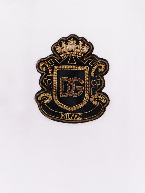 Cotton t-shirt with iconic logo patch