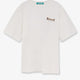 Cotton T-shirt with multicolored logo on the back
