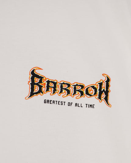 Cotton T-shirt with multicolored logo on the back