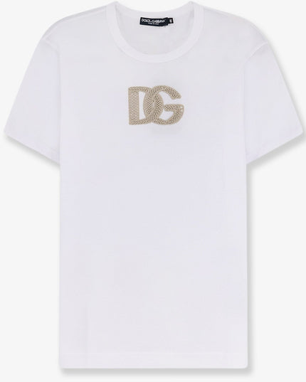 Dolce & Gabbana | Baumwoll-T-Shirt mit Logo-Patch | Weiss | Herren