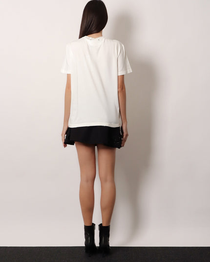 Cotton t-shirt with rhinestones