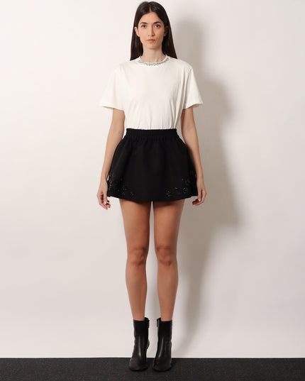 Cotton t-shirt with rhinestones