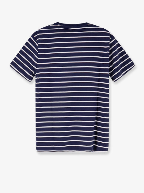 Cotton T-shirt with striped pattern