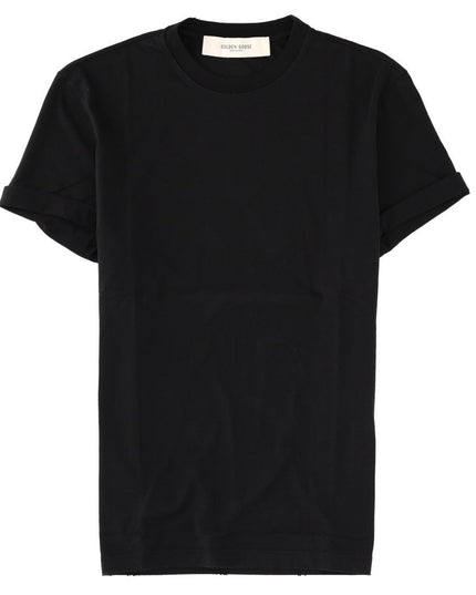 Golden Goose |T-Shirt mit Logo-Patch | Schwarz | Damen