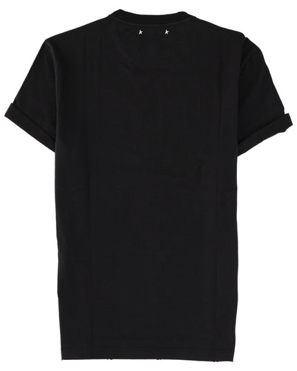 Golden Goose |T-Shirt mit Logo-Patch | Schwarz | Damen
